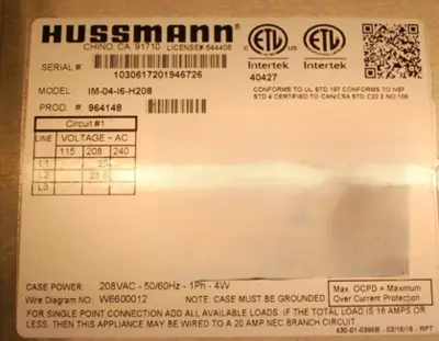 142-0058 Hussmann 74 Inch Self Serve Hot Food Deli Warmer