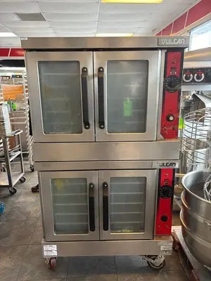 Vulcan Double Full Size Natural Gas Convection Oven - 100,000 BTUVulcan Double Full Size Natural Gas Convection Oven - 100,000 BTU