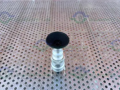 USED BETA PRECISION INDUSTRIES PEAK STAND MICROSCOPE 50X W/ ELECTRONIC RULER 80"
