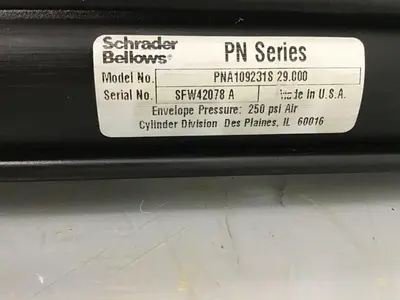 USED SCHRADER BELLOWS PNA109231S 29.000