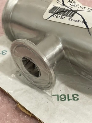 New 2x1” Reducing Tee SS 316L  Fast Shipping +Warranty