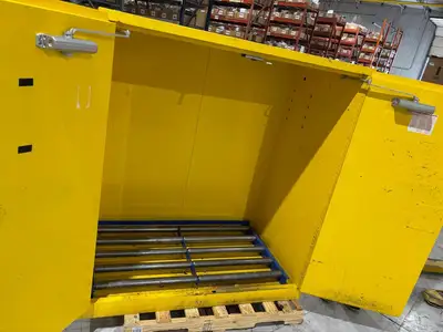 USED JUSTRITE 59"LX34"DX65"H, 110G, 416L CAPACITY FLAMMABLE STORAGE CABINET