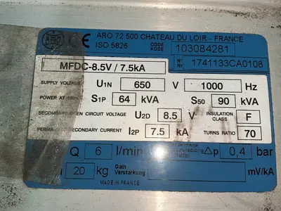 Used ARO MFDC8.5 V/ 7.5KA Welding Machinery (Other) Ohio US | HGR 24 #1556828