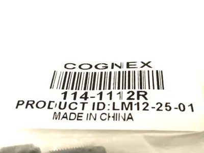 NEW COGNEX LENS, S-MOUNT, M12 25MM F/2, FIXED APERTURE, LM12-25-01
