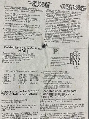 Used SQUARE D H361 Miscellaneous Equipment (Electrical & Power) Ohio US | Surplus Asset Holdings #1237024