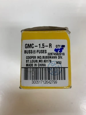 NEW Cooper Bussmann BK/GMC-1.5-R