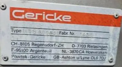 USED 1992 GERICKE NBS 300/450