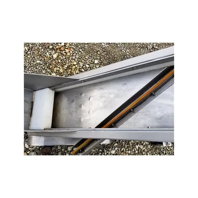 Used 12"W X 7.5'L Stainless Steel Inclined Conveyor [PARTS]