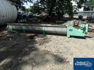 USED Spaans Manufacturing LTD. 20" X 201" Spaans Screw Conveyor, S/S, 5 HP