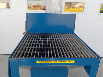 Industrial Down Draft Grate Table with Donaldson Torit Model 80 Cab Collection Unit, 230/490 Volts, ...