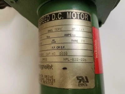 MAGNETEK Electric DC Motor 1/4 HP VARIABLE Speed With STERLING GEAR BOX 50 TO 1