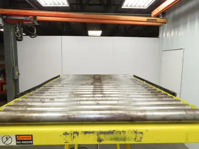 1000LB Scissor Lift Table 64" Travel 38x60" Gravity Roller Conveyor Top 3Ph