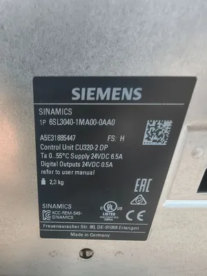 Used SIEMENS 6SL3040-1MA00-0AA0 AC Drive Control Module South Carolina US | ESS Industrial Equipment Sales #1301819