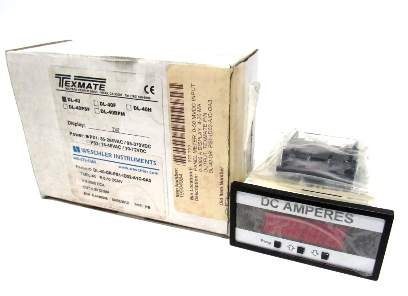 NEW TEXMATE DL-40 PANEL METER DL40