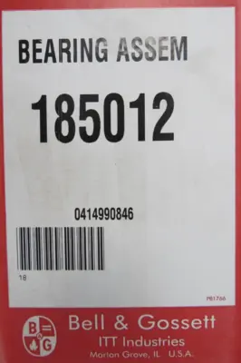 NEW BELL & GOSSETT 185012 BEARING ASSY