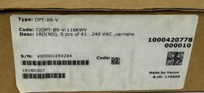 NEW VACON OPT-B9-V I/O EXPANSION OPTION CARD OPTB9