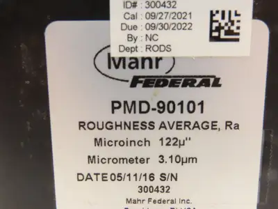 Mahr PMD-90101 Portable Surface Roughness Test Specimen Set of 5