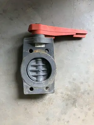Georg Fischer +GF+ Type 367 6″ PVC Manual 4 Lug Butterfly Valve DN150