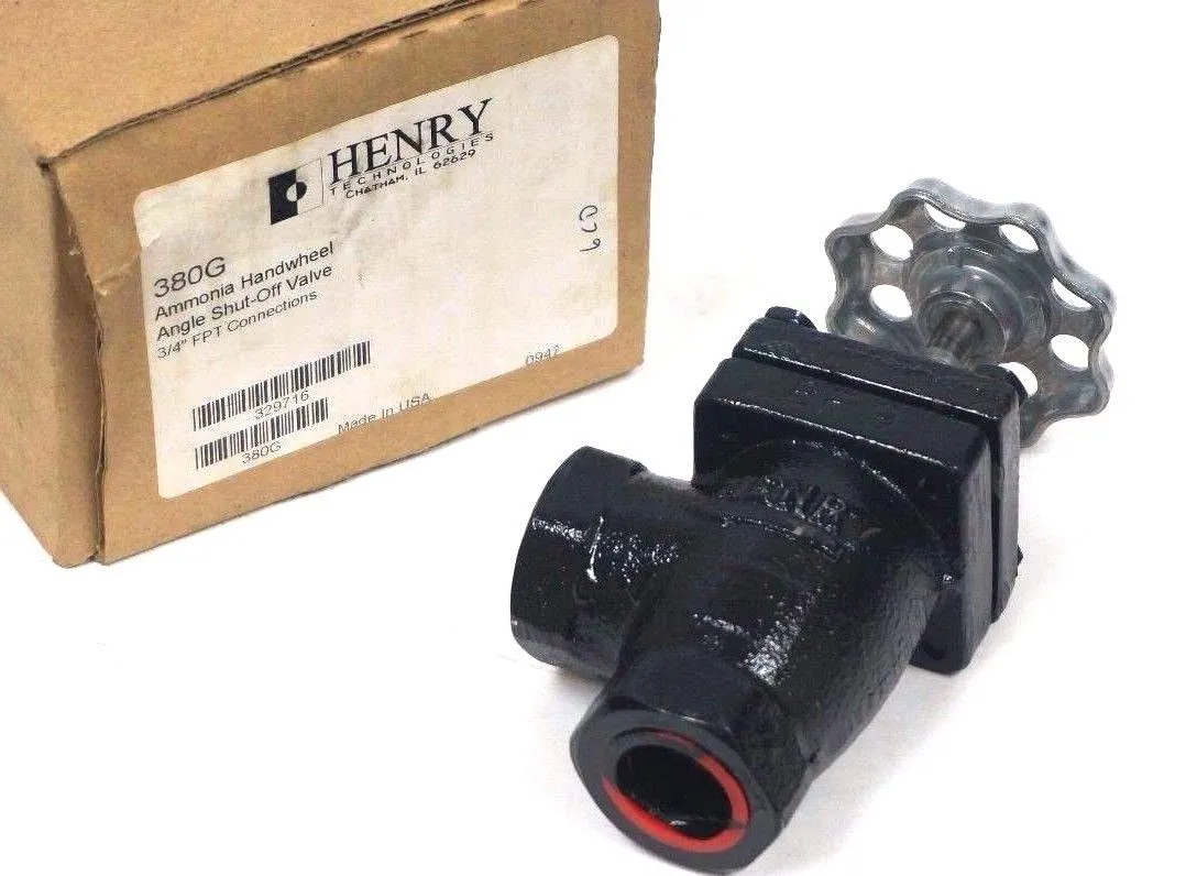 NEW HENRY TECHNOLOGIES 380G AMMONIA HANDWHEEL 3/4” FPT