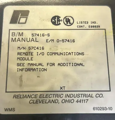 USED RELIANCE ELECTRIC 57C416