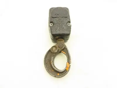 CM Lodestar 2 Ton Lower Hook Block Assembly Double Chain Latchlok Black 627-860