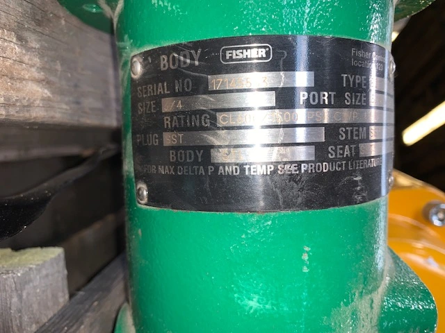 3/4" 600 Fisher EZ Globe Steam Valve, New Storeroom Spare