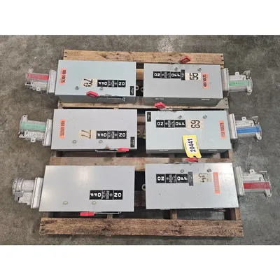 Used Lot of (6) General Electric GE 60AMP Heavy Duty Safety Switch Disconnect
