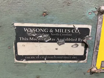 Used WYSONG AND MILES CO. 1610 Power Squaring Shears (Gauge) Ohio US | HGR 24 #1520787