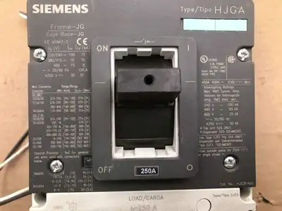SIEMENS HJGA 250A 3 Pole Circuit Breaker 600V 250V