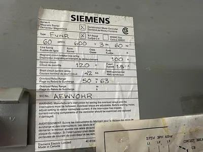 USED SIEMENS FVNR