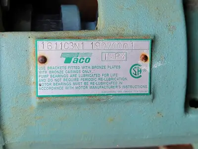 Used TACO 1611C3N1 Parts (Hydraulics and Pneumatics) British Columbia CA | Lenmark #259314