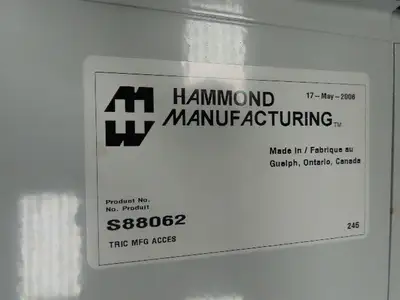 Hammond Manufacturing S88062 Electrical Enclosure W/Backplate W/200A Disconnect