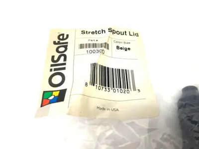 NEW OILSAFE STRETCH SPOUT LID, BEIGE