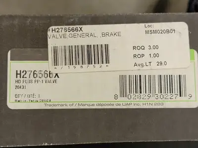 HD plus PP-1 Control Valve H276566X