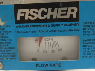 Fischer FW-G-50-025-C-R-0-30 Flow Meter 1/4" NPT 0-50 SCFH
