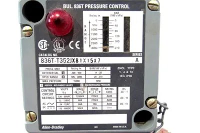 NEW ALLEN BRADLEY 836T-T352JX81X15X7 PRESSURE SWITCH 836TT352JX81X15X7