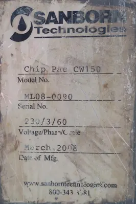USED SANBORN TECHNOLOGIES CHIP PAC CW150