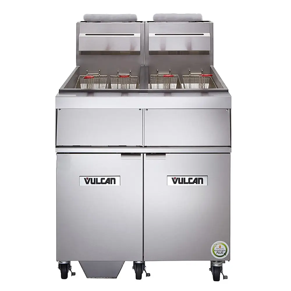 Vulcan 3GR45MF Gas Fryer - (3) 50 Lb Vats, Floor Model, Liquid Propane