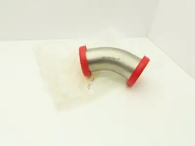 Pfeiffer 2KL-ISO-100-OF ISO-K 45 Radius Elbow Flanges W/Tangents 4" Tube 304 SS