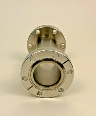 Conflat Flange 2.75" UHV Full Nipple 5" Length 304 Stainless Steel