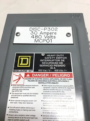 Square D HU361AWK – AL-40 Enclosed Switch 600V 30A 50/60Hz Type 3R,5,12