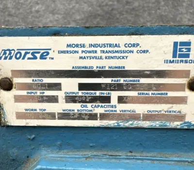 Used Morse F121-60-5C-L Speed Reducers California US | Davliegogo LLC #1707285