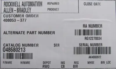 REFURBISHED RELIANCE ELECTRIC 0-48680-213 POWER SUPPLY 048680213