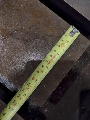 129" X 72" X 14" HIGH T-SLOTTED LAYOUT TABLE / BOLSTER PLATE: STOCK #22373