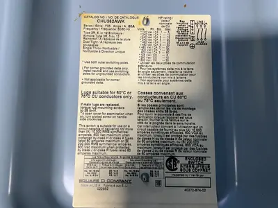 Used SQUARE D CHU362AWK Disconnects Ohio US | HGR 24 #1316483