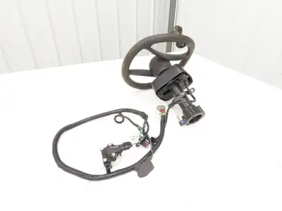 Hyster 8808585 Forklift Steering Wheel & Bracket Assembly Removed From E100XN