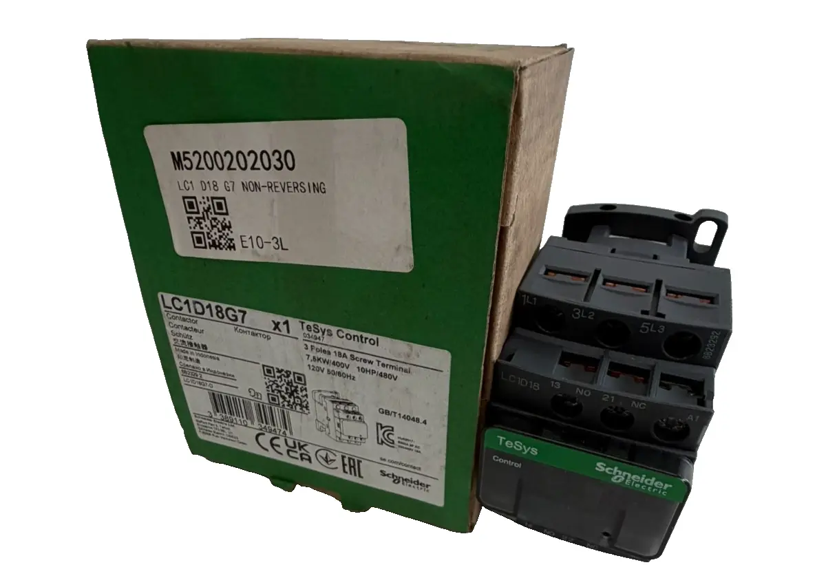 NEW SCHNEIDER ELECTRIC LC1D18G7 CONTACTOR 3 POLES 18A