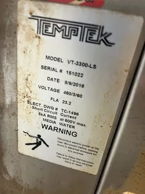 2016 TEMPTEK VT3300-LS THERMOLATOR | Machinery Network (2)