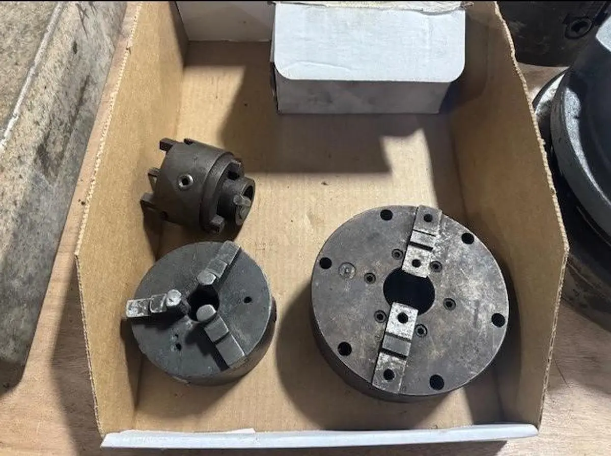 USED SET OF 3 CNC LATHE CHUCKS