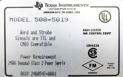 NEW TEXAS INSTRUMENTS 500-5019 OUTPUT MODULE 5005019 2460547-0001